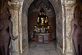 Bagan Myanmar. Image of Buddha of Dhammayazika pagoda. 